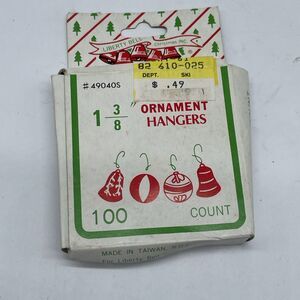 Vintage Liberty Bell Christmas INC Ornament Hangers 1 3/8" Long NOS
